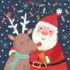 Postcard Joanne Cave Advocate Art | Santa and Reindeer_