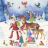 Postcard Kristiana Heinemann | Christmas woman with deer_