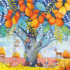 Postcard Kristiana Heinemann | Animals in the autumn tree_