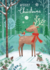 Postcard | Merry Christmas (animals in winter forest)_