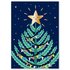 Bright Star Christmas Tree Postcard + Envelope by LittleLeftyLou_
