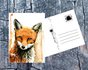Postcard Aquarel Fox by TinyTami_