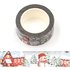 20mm Washi Tape | Snowy Snowman - with Silver Foil _