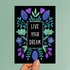 Postcard Live Your Dream - Karina Moller Art_