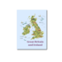 Postcard Craft Only Happy Things | Map of Great Britain and Ireland_
