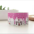 Large Adhesive PVC Decotape | Pink Houses in the Snow_