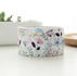 Large Adhesive PVC Decotape | White with Flowers_