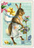 PK 989 Tausendschön Postcard | Rabbit with chicken_
