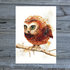 Postcard Aquarel Owl by TinyTami_