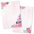 A5 Pink Watercolor Flowers Notepad - Double Sided_