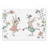 Hare dance flowers postcard - by Krima & Isa _