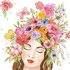 Carola Pabst Postcard | Woman's head with flowers_