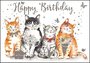 Carola Pabst Double Card | Happy Birthday (Cats)_