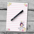 A5 Notepad Marshmallow Unicorn Chibi - by Hidekos Artwork_