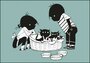 Fiep Westendorp Postcards | Jip en Janneke met katjes_