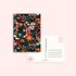 Flower Pattern on Black Postcard by Muchable_
