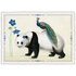 PK 1000 Tausendschön Postcard | Panda and Peacock_