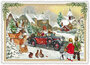 PK 1049 Tausendschön Postcard | Santa Claus in a vintage car_