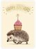 Rosi Hilyer Postcard - happy birthday - hedgehog_