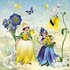 Barbara Behr - Auguri Postcard | flower elves yellow_