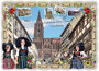 PK 8004 Barbara Behr Glitter Postcard | Strasbourg - Cathédrale Notre-Dame 2_