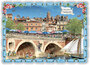 PK 8007 Barbara Behr Glitter Postcard | Toulouse - Le Pont-Neuf_