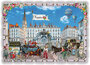PK 8016 Barbara Behr Glitter Postcard | Nantes - La Place Royale_