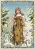 PK 8039 Barbara Behr Glitter Postcard | Fairytales - The Goose Girl_
