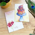 Postcard 'Cake with a robin' - Romyillustrations_