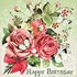 Barbara Behr - Auguri Postcard | Happy Birthday (Roses)_