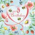 Nina Chen Postcard | Happy Birthday (bees, flowers, heart)_