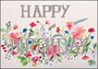 Sabina Comizzi Double Card | Happy Birthday (Flowers)_