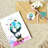 5x Sticker Panda en de wereld by RomyIllustrations_