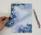 A5 Notepad Blue Flowers - by StationeryParlor_