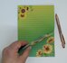 A5 Notepad Sunflower and Ladybug - by StationeryParlor_