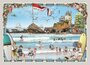 PK 8074 Barbara Behr Glitter Postcard | La France - Surf au Pays Basque_