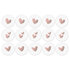 6 Round Stickers | Solo Hearts  (rose gold)_