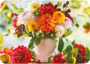 Adobe Stock Postcard | Autumn bouquet with dahlias_