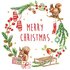 Carola Pabst Postcard Christmas | Merry Christmas (wreath)_