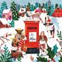 Caroline Bonne-Müller Postcard Christmas | Christmas dogs at the mailbox_