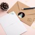 Holding Christmas Baubles Postcard + Envelope by LittleLeftyLou_