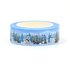 Washi Tape | Snow World Blue Christmas Trees - with Silver Foil _