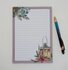 A5 Notepad Poinsetta - by StationeryParlor_