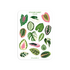 A6 Stickersheet by Muchable | Pink Leaves_