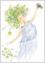 Postcard | Little Spring (Elf with spring flowers and bird)_