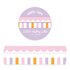 Slim Pink Scalloped and Striped Washi Tapes Set - Little Lefty Lou _