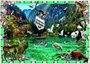 PK 8096 Barbara Behr Glitter Postcard | China - Sichuan, Jiuzhaigou_