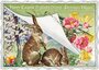 No. 52 Auguri by Barbara Behr Glitter Postcard | Happy Easter_