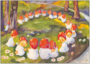 Postcard Mili Weber - Mushroom Circle_