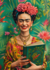 Frida Kahlo: Met Boek | Postcard Fripperies_